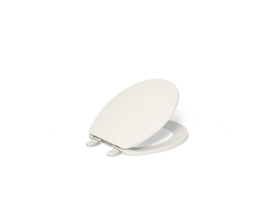 KOHLER K-20111 Brevia Quiet-Close round-front toilet seat, biscuit