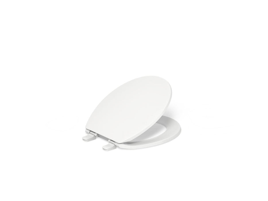 KOHLER K-20111 Brevia Quiet-Close round-front toilet seat, white