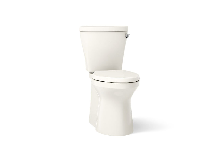 KOHLER K-20197-RA Betello Two-piece Elongated Toilet with Skirted Trapway, 1.28 GPF, Biscuit - 3/4 view of product
