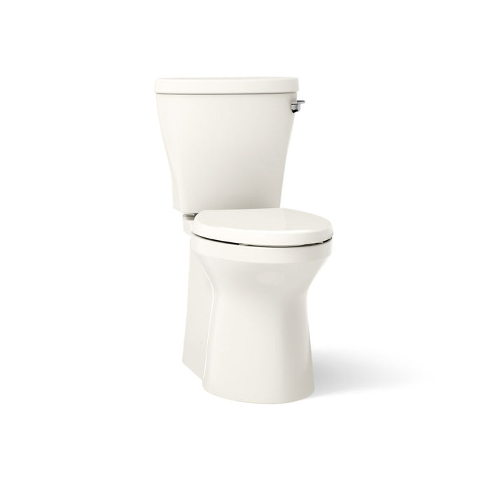 KOHLER K-20197-RA Betello Two-piece Elongated Toilet with Skirted Trapway, 1.28 GPF, Biscuit - 3/4 view of product
