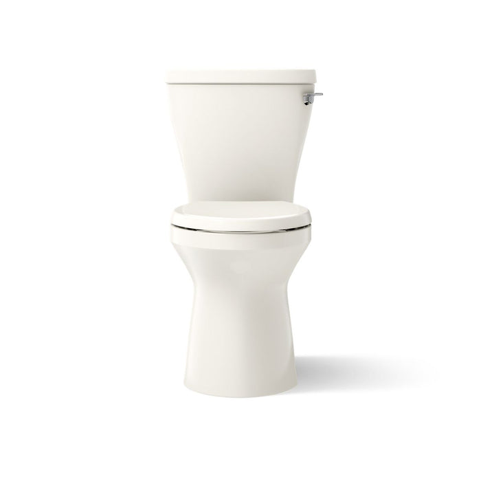KOHLER K-20197-RA Betello Two-piece Elongated Toilet with Skirted Trapway, 1.28 GPF, Biscuit - front view of product