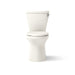 KOHLER K-20197-RA Betello Two-piece Elongated Toilet with Skirted Trapway, 1.28 GPF, Biscuit - front view of product