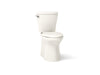 KOHLER K-20198 Betello ContinuousClean XT Two-piece Elongated Toilet with Skirted Trapway, 1.28 GPF, Biscuit - 3/4 view of pr