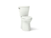 KOHLER K-20198 Betello ContinuousClean XT Two-piece Elongated Toilet with Skirted Trapway, 1.28 GPF, Dune - 3/4 view of produ