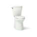KOHLER K-20198 Betello ContinuousClean XT Two-piece Elongated Toilet with Skirted Trapway, 1.28 GPF, Dune - 3/4 view of produ
