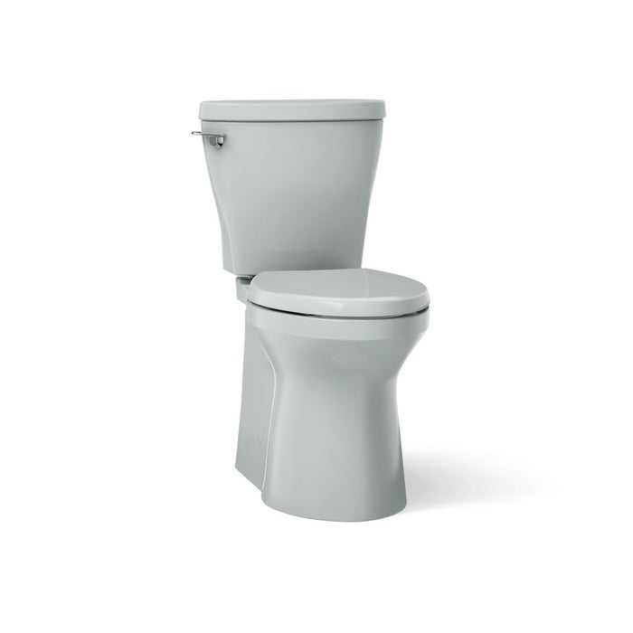 KOHLER K-20198 Betello ContinuousClean XT Two-piece Elongated Toilet with Skirted Trapway, 1.28 GPF, Ice Grey - 3/4 view of p