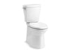 KOHLER K-20198 Betello ContinuousClean XT Two-piece Elongated Toilet with Skirted Trapway, 1.28 GPF, White - 3/4 view of prod