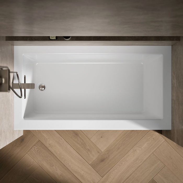 KOHLER K-20202-LA Underscore 60" x 32" alcove bath with integral apron, integral flange, and left-hand drain, white - view 4