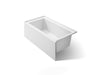 KOHLER K-20202-RA Underscore 60" x 32" alcove bath, right drain, white