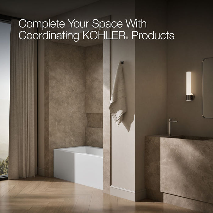 KOHLER K-20202-RA Underscore 60" x 32" alcove bath, right drain, white - view 3