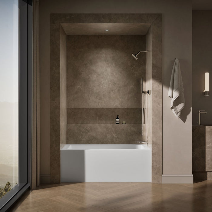 KOHLER K-20202-RA Underscore 60" x 32" alcove bath, right drain, white - view 4