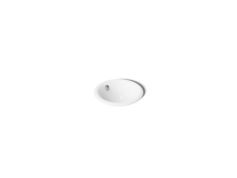 KOHLER K-20211 Iron Plains 12" round drop-in/undermount/vessel bathroom sink, white