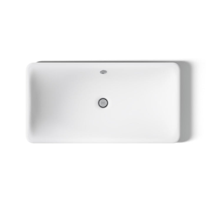 KOHLER K-20212-P5 Iron Plains 30" rectangular drop-in/undermount/vessel bathroom sink with Iron Black painted underside,...