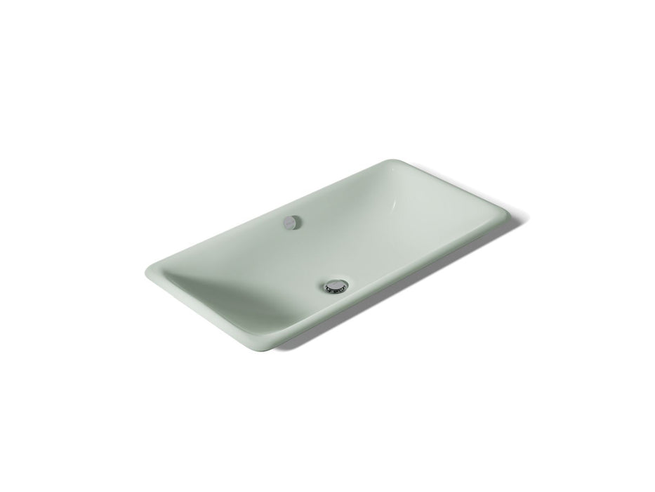 KOHLER K-20212-PAG Iron Plains 30" rectangular drop-in / undermount / vessel bathroom sink, aspen exterior with aspen...