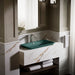 KOHLER K-20212-PAT Iron Plains 30" rectangular drop-in / undermount / vessel bathroom sink, teal exterior with teal...