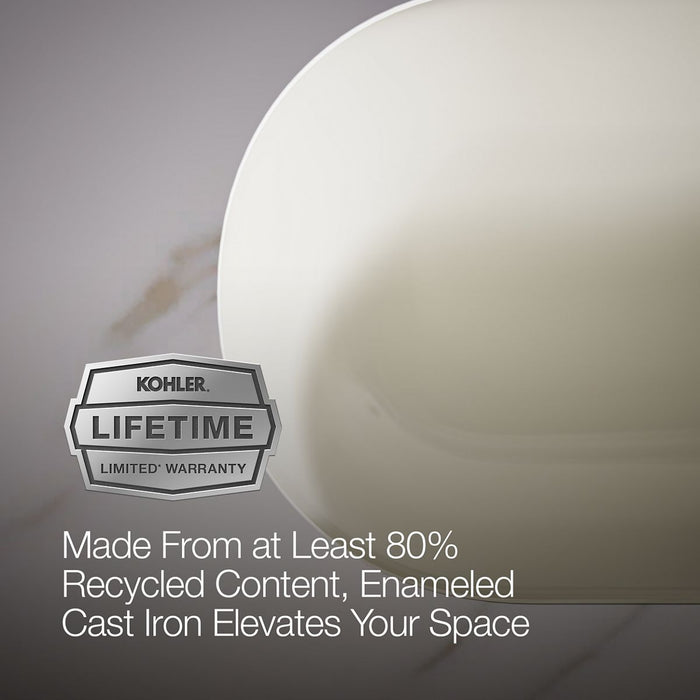 KOHLER K-20213 Iron Plains 33" oval drop-in/undermount bathroom sink