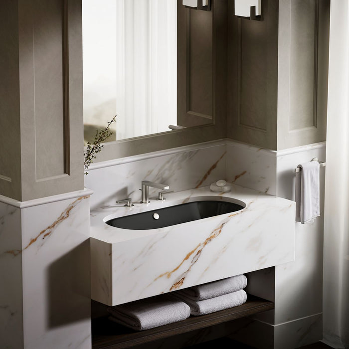 KOHLER K-20213 Iron Plains 33" oval drop-in/undermount bathroom sink