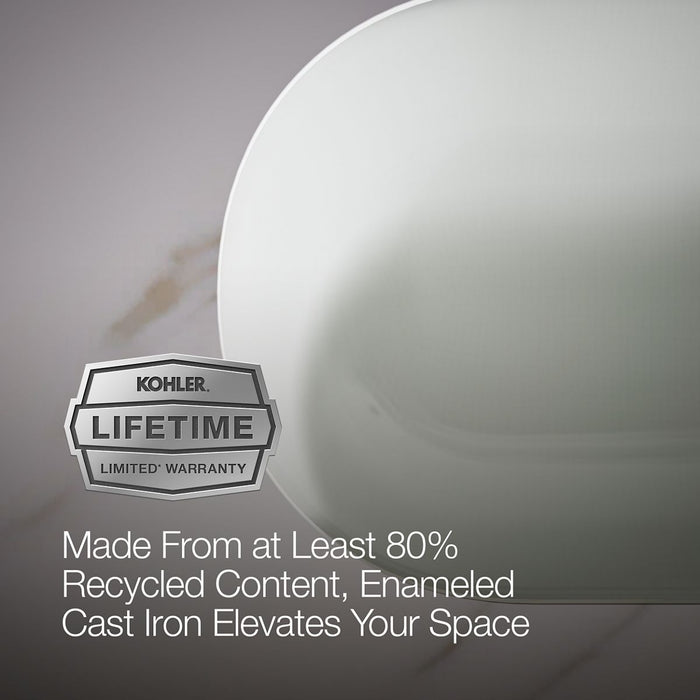 KOHLER K-20213 Iron Plains 33" oval drop-in/undermount bathroom sink