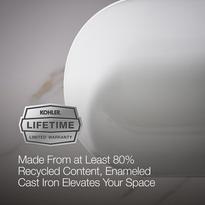 KOHLER K-20213 Iron Plains 33" oval drop-in/undermount bathroom sink