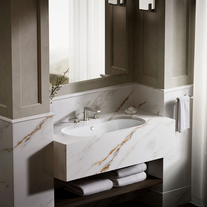 KOHLER K-20213 Iron Plains 33" oval drop-in/undermount bathroom sink