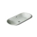 KOHLER K-20213-W Iron Plains 33" oval drop-in/undermount/vessel bathroom sink with White painted underside, sea salt