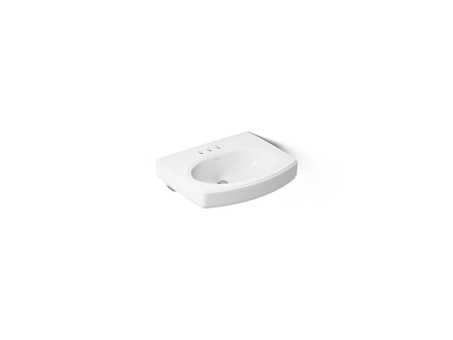 KOHLER K-2028-4 Pinoir 22" oval wall-mount bathroom sink