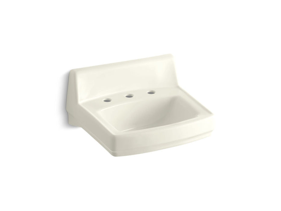 KOHLER K-2030 Greenwich 20-3/4" x 18-1/4" wall-mount/concealed arm carrier bathroom sink with widespread faucet holes,...