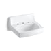 KOHLER K-2030-R Greenwich 20-3/4" x 18-1/4" wall-mount/concealed arm carrier bathroom sink with widespread faucet holes...