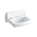 KOHLER K-2031-L Greenwich 20-3/4" x 18-1/4" wall-mount/concealed arm carrier bathroom sink with single faucet hole and...
