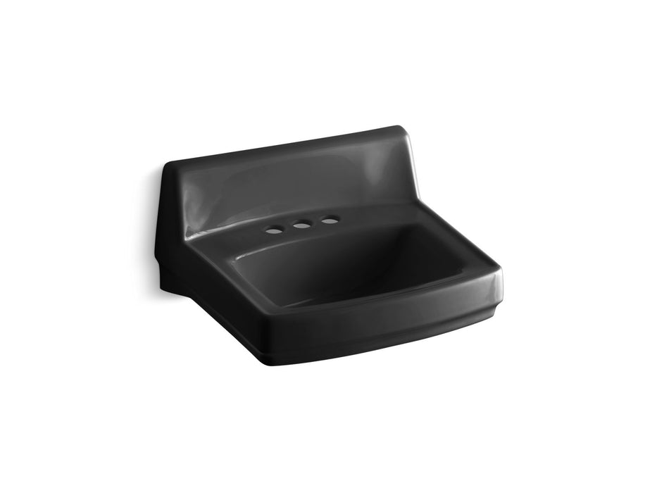 KOHLER K-2032 Greenwich 20-3/4" x 18-1/4" wall-mount/concealed arm carrier bathroom sink with 4" centerset faucet holes,...