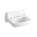 KOHLER K-2032-NL Greenwich 20-3/4" x 18-1/4" wall-mount/concealed arm carrier bathroom sink with 4" centerset faucet...