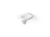 KOHLER K-2035-4 Pinoir 22" Oval Wall-mount Bathroom Sink with Glazed Underside, White - 3/4 view of product