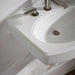 KOHLER K-2035-8 Pinoir 22" Oval Wall-mount Bathroom Sink, White - Shows close up detail of product in room