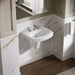 KOHLER K-2035-8 Pinoir 22" Oval Wall-mount Bathroom Sink, White - image focused on single product story