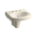 KOHLER K-2035-8 Pinoir 22" oval wall-mount bathroom sink, almond