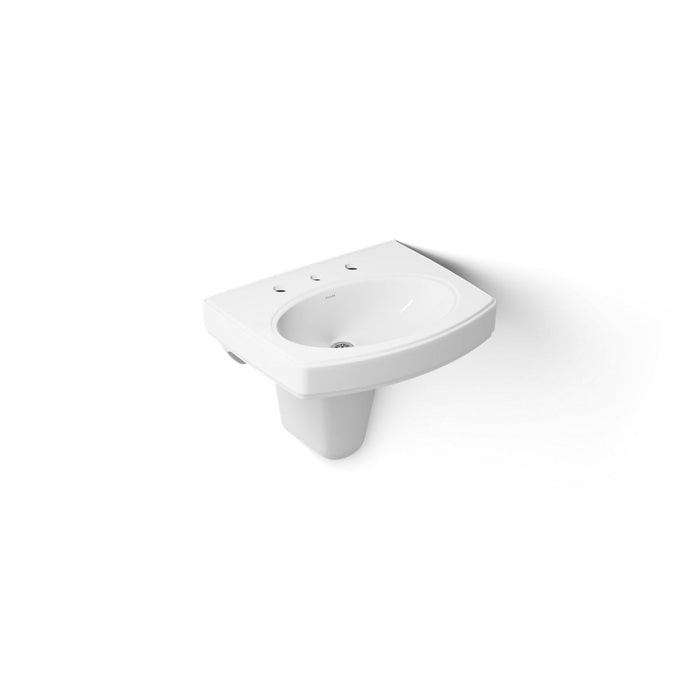 KOHLER K-2035-8 Pinoir 22" oval wall-mount bathroom sink, white - view 4