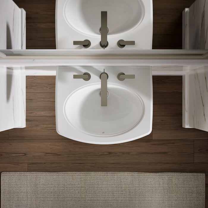 KOHLER K-2035-8 Pinoir 22" oval wall-mount bathroom sink, white - view 5