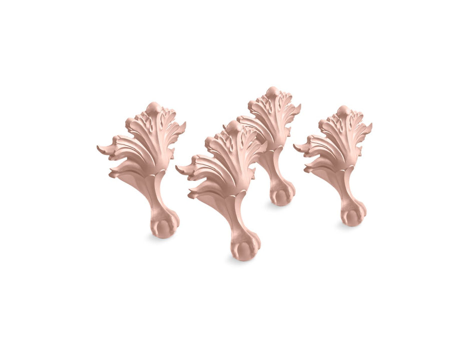 KOHLER K-204 Artifacts Ball-and-claw Feet, 150th Peachblow - 3/4 view of product