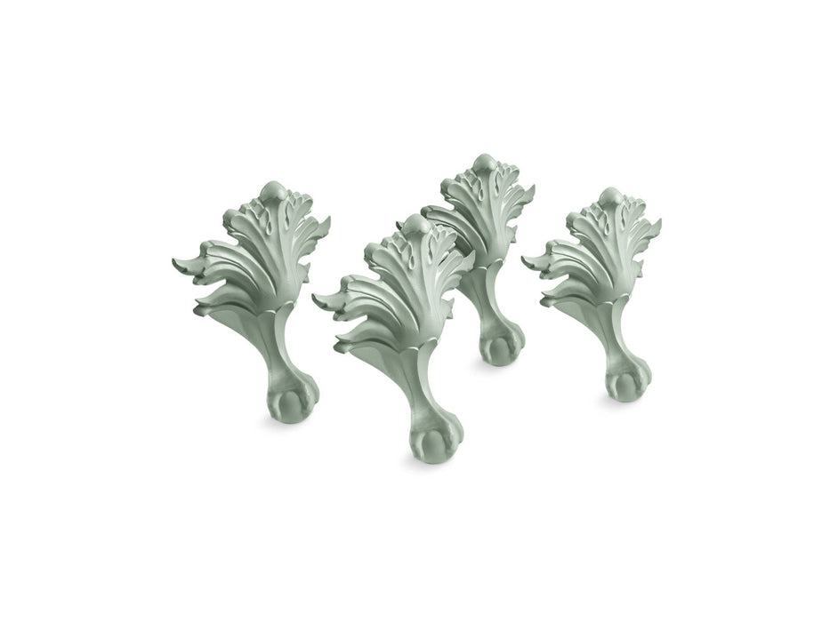 KOHLER K-204 Artifacts Ball-and-claw Feet, Aspen Green - 3/4 view of product