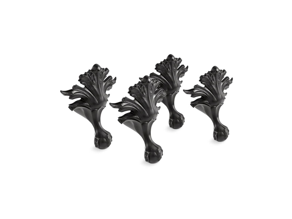 KOHLER K-204 Artifacts Ball-and-claw Feet, Iron Black - 3/4 view of product