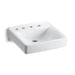 KOHLER K-2053-NL Soho 20" x 18" wall-mount/concealed arm carrier bathroom sink with 8" widespread faucet holes and...