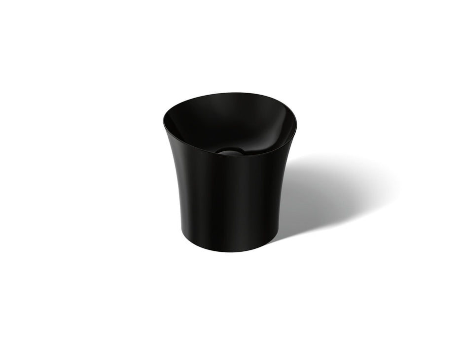 KOHLER K-20703-N Veil 16" round vessel bathroom sink or pedestal sink basin, no overflow, black black