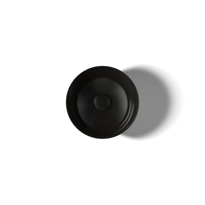 KOHLER K-20703-N Veil 16" round vessel bathroom sink or pedestal sink basin, no overflow, black black - view 2