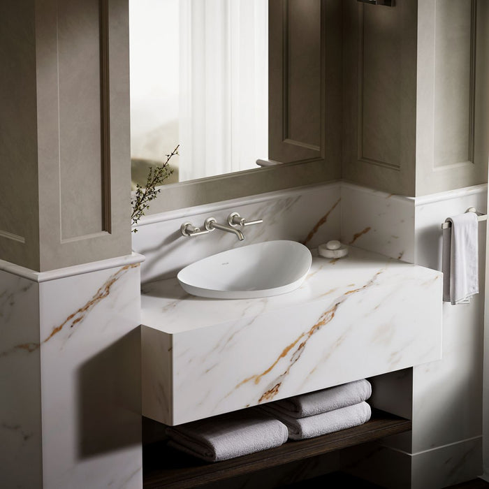 KOHLER K-20704-N Veil 21" oval vessel bathroom sink, no overflow