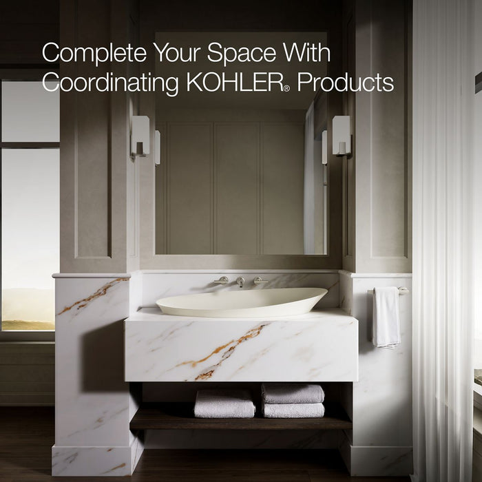 KOHLER K-20705-N Veil 38-1/2" oval vessel bathroom sink, no overflow, biscuit - view 4