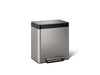 KOHLER K-20942 8-gallon stainless steel step trash can