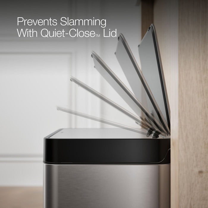 KOHLER K-20942 8-gallon stainless steel step trash can - view 4