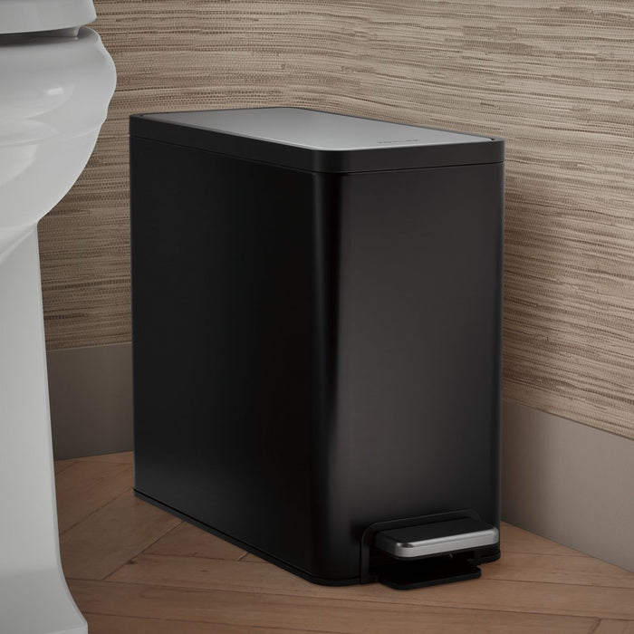 KOHLER K-20957 2.5-gallon slim step trash can