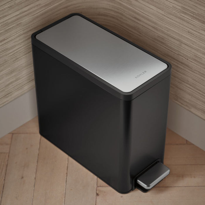 KOHLER K-20957 2.5-gallon slim step trash can