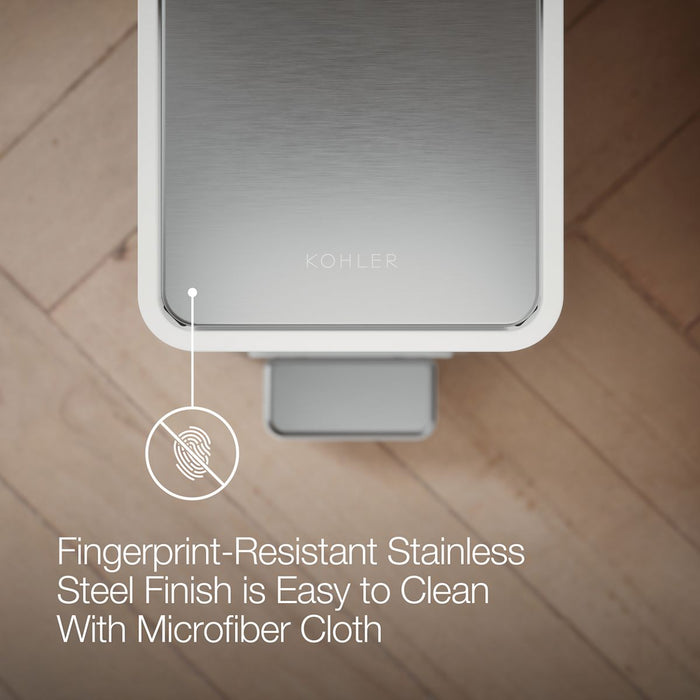KOHLER K-20957 2.5-gallon slim step trash can